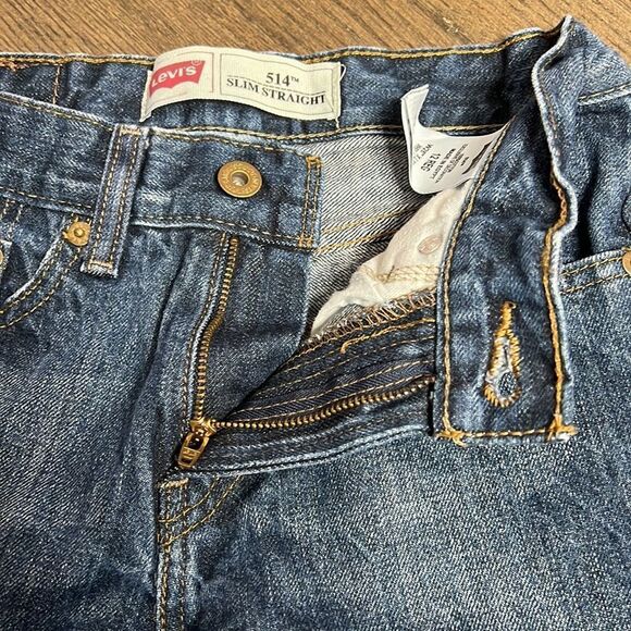 Levi’s 514 Slim Straight Boys Youth Unisex Distressed Denim Jeans 12Reg 26x26 - Picture 5 of 6